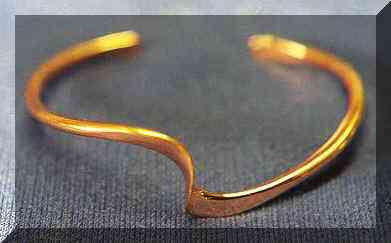 Wave style copper bracelet